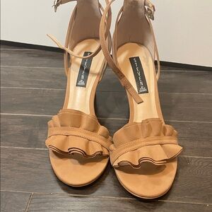 Steven By Steve Madden Brown Ruffle Sandals